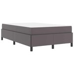 vidaXL Cadre de lit avec matelas Gris 120 x 200 cm Faux cuir