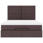 VidaXL Cadre de lit ottoman avec matelas marron foncé 140x200 cm tissu
