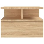 vidaXL Tables de chevet flottantes 2 Pièces Chêne sonoma Bois ingénierie