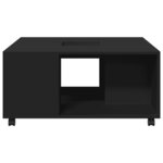 vidaXL Table basse noir 80x80x40 cm bois d'ingénierie
