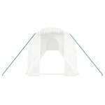 vidaXL Serre avec cadre en acier blanc 28 m² 14x2x2 m