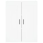 vidaXL Buffet haut Blanc 69 5x34x180 cm Bois d'ingénierie