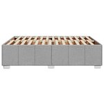 vidaXL Cadre de lit sans matelas gris clair 140x190 cm tissu