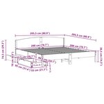 vidaXL Cadre de lit sans matelas 200x200 cm bois massif de pin