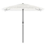vidaXL Parasol de jardin avec mât en acier blanc 248x248x248 cm