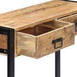 vidaXL Table console 90 x 30 x 75 cm Bois de manguier massif
