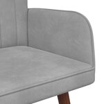 vidaXL Sofa 2 places Gris clair 115 x 61 x 87 cm Velours (V)