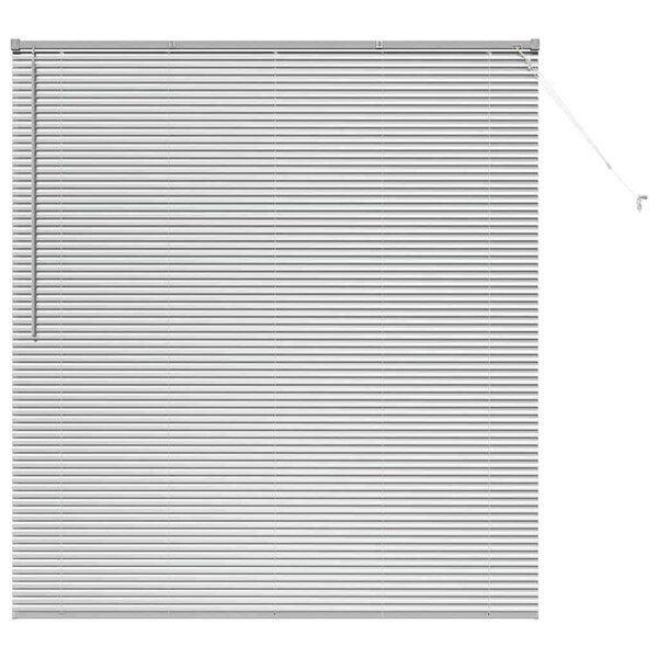 vidaXL Store de Fenêtre avec des rideaux Argent Aluminium