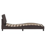 vidaXL Cadre de lit sans matelas Hanko marron foncé 80x200 cm tissu