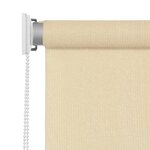 vidaXL Store roulant d'extérieur Crème 80x230 cm PEHD