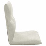 vidaXL Fauteuil de sol ajustable Crème Velours