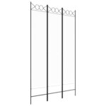 vidaXL Cloison de séparation 3 panneaux Blanc 120x200 cm Tissu