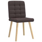 vidaXL Chaises à manger lot de 6 marron foncé tissu