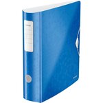 Classeur à levier Active WOW 180 degrés 80 mm Bleu métallisé LEITZ