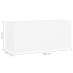 vidaXL Armoire d'évier avec lavabo intégré blanc bois d'ingénierie
