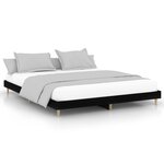 vidaXL Cadre de lit sans matelas noir 180x200 cm bois d'ingénierie