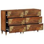 Buffets vidaXL 2 Pièces Miel 60x33.5x75 cm Bois massif de mangue