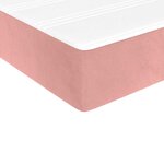 vidaXL Matelas de lit à ressorts ensachés rose 90x220x20 cm velours