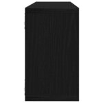 vidaXL Étagère murale avec étagère 4 Pièces Chêne Noir 80 x 15 x 26 cm