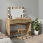 vidaXL Table de Toilette avec tiroir Chêne artisanal 100 x 40 x 120 cm