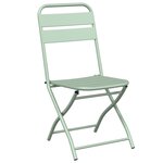 vidaXL Chaises de jardin pliantes 2 Pièces Vert menthe 42x52x82 cm Acier revêtue de poudre