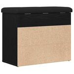 vidaXL Banc de rangement Chêne noir 62 x 32 x 50 cm Bois d'ingénierie