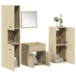 vidaXL Ensemble de meubles de salle de bain 4 Pièces chêne sonoma