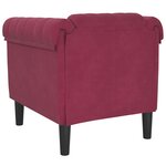 vidaXL Fauteuil rouge bordeaux velours