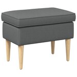 vidaXL Pouf Gris foncé 55 x 35 x 41 cm Polyester