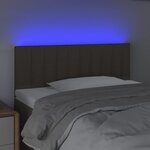 vidaXL Tête de lit à LED Taupe 90x5x78/88 cm Tissu