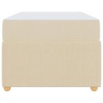 vidaXL Cadre de lit avec matelas Crème 100 x 200 cm tissu