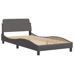 vidaXL Cadre de lit sans matelas Hvar gris 100x200 cm similicuir