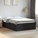 vidaXL Cadre de lit sans matelas noir 140x200 cm
