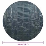 vidaXL Film solaire de piscine flottant PE 356 cm Noir et bleu