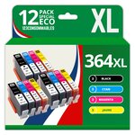 364XL - Pack 12 cartouches HP 364 XL compatibles HP Photosmart 5520 DeskJet 3520
