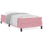 vidaXL Lit boxspring avec matelas Rose 80 x 200 cm Velours