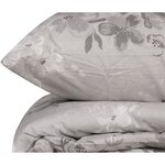 Parure de lit - housse de couette 220 x 240 + 2 taies d'oreiller 60 x 60 coton renforcé - Gris
