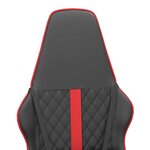 vidaXL Chaise de jeu Noir et rouge Similicuir
