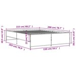 vidaXL Cadre de lit sans matelas chêne sonoma 150x200 cm