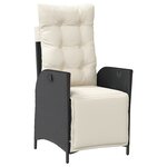 vidaXL Set de salle à manger de jardin 5 pièces en rattan poly noir