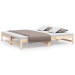 vidaXL Lit coulissant 2x(75x190) cm Bois de pin massif