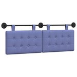 vidaXL Tête de lit suspendue Bleu denim Tissu