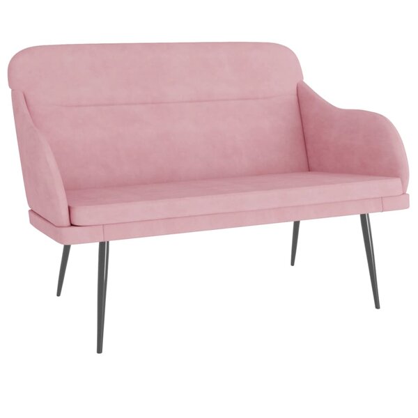 vidaXL Banc Rose 110x76x80 cm Velours