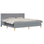 vidaXL Cadre de lit Gris clair 200 x 200 cm Polyester