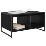 vidaXL Table basse Chêne noir 80 x 50 x 40 cm Bois d'ingénierie