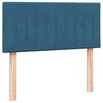 vidaXL Sommier à lattes de lit et matelas bleu foncé 80x210 cm velours