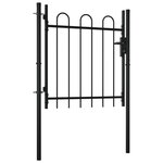 vidaXL Portail simple avec haut arrondi 100 x 75 cm