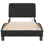vidaXL Cadre de lit avec lumières LED noir 90x190 cm velours