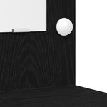 Ensemble de coiffeuse 2 pièces avec LED en bois noir