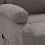 vidaXL Fauteuil inclinable électrique Taupe Tissu